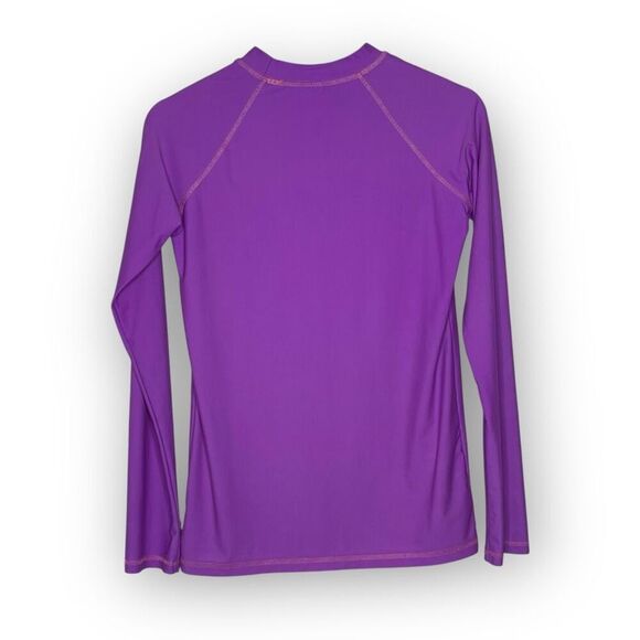 City Threads Lot of 2 Long Sleeve Swim Top Rash Guard Pink Purple Girl’s Size 16 - Picture 3 of 9